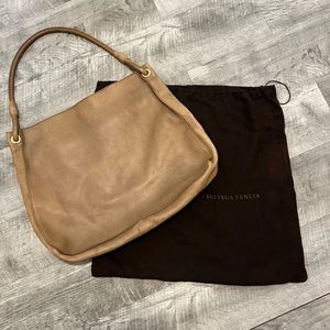 BOTTEGA VENETA Tan Leather Shoulder Bag